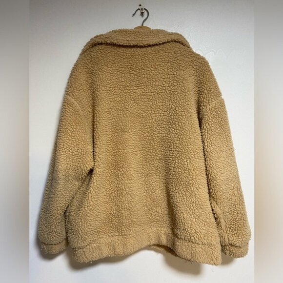 I.AM.GIA Teddy Sherpa Zip-Up Jacket in Camel (Size XS) - Picture 7 of 8